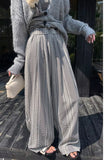 Loose Wide Leg Vintage Plaid Long Pants