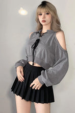 Long Sleeve Sexy Off Shoulder Cropped Sweatshirt