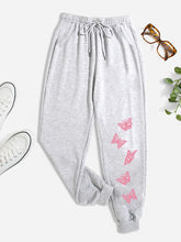 Casual Butterfly Printed Jogger Pants