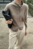 Long Sleeve Turtleneck Cardigan Button Sweater