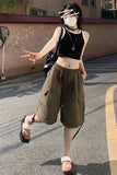 Big Pocket Wide Leg Shorts Pants