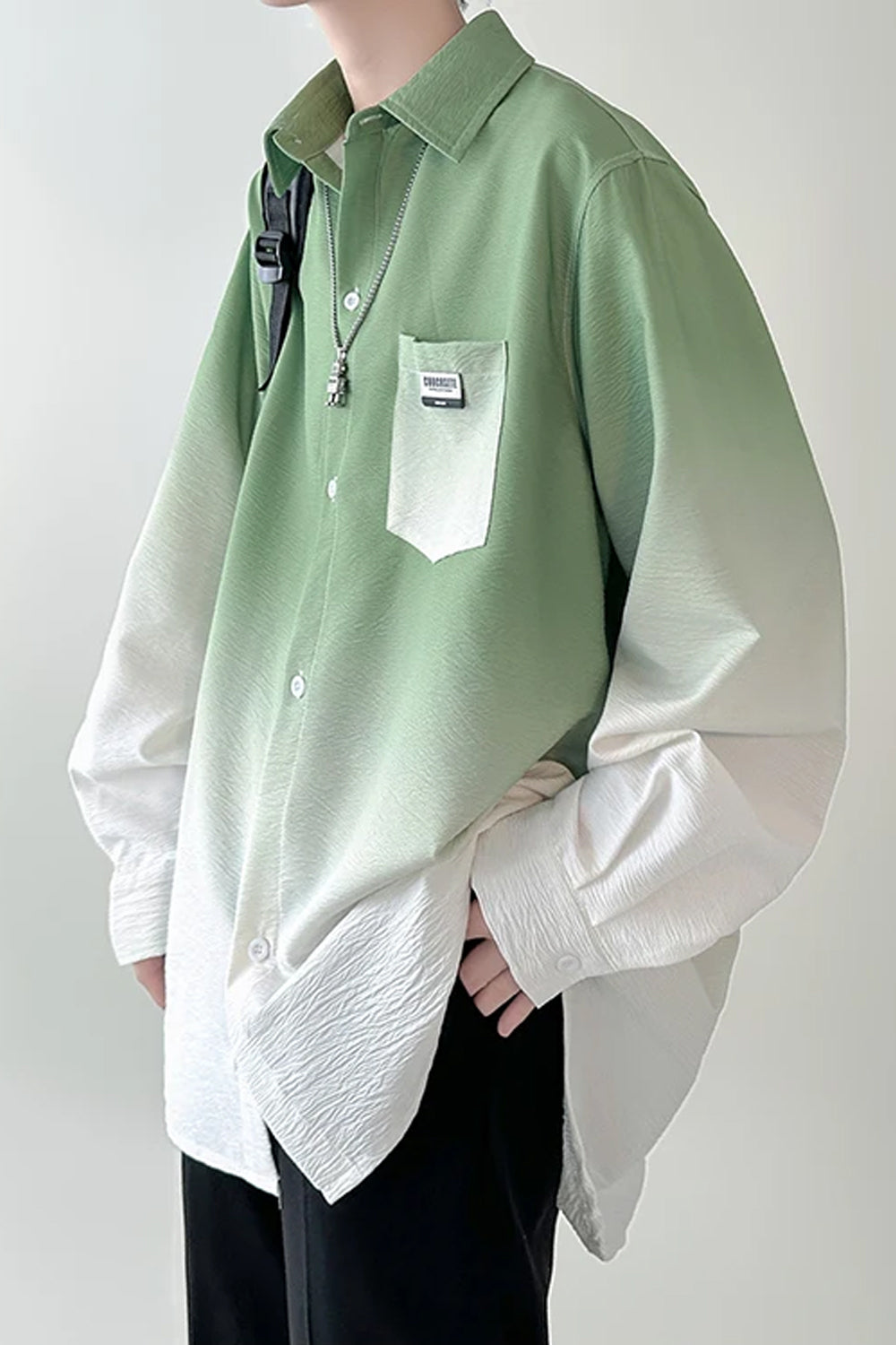 Long Sleeve Gradient Colors Men Shirt – Tomscloth