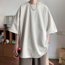 Loose Short Sleeve O-Neck Suede Men Shirt