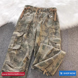 Camouflage Style Cargo Pockets Pants