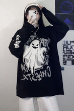 Loose Retro Ghost Printed Sweater