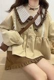Long Sleeve Peter Pan Collar Cute Bow Blouse Shirts