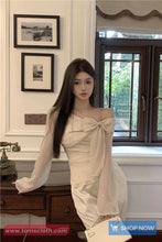 3D Bow Flare Sleeve Elegant Blouse Shirt