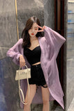 Loose Long Sleeve Chiffon Transparent Shirts