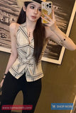 V-Neck Sleeveless Blouse Shirt