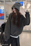 Loose Striped Style O-Neck Women Sweater
