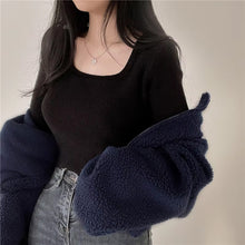 Loose Stand Collar Zipper Fleece Jacket