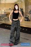 Loose Camouflage Pattern Cargo Long Pants