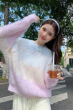 Long Sleeve Sweet Colors Hollow Out Sweater
