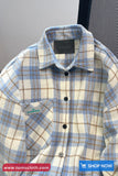 Long Sleeve Vintage Plaid Pocket Blouse Shirt