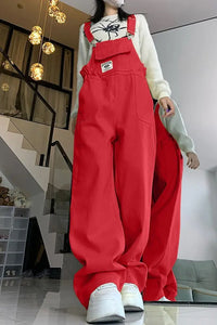 Cute Light Colors Long Denim Jumpsuits