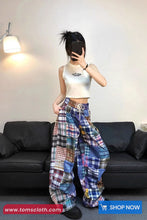 Loose Hip Hop Retro Plaid Casual Pants