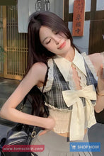 Cute Bow Sexy Ruffles Cropped Shirt