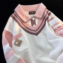 Long Sleeve Two Style Collar Knitted Sweater