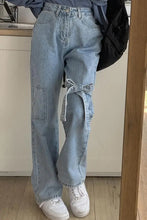High Waist Cute Bow Long Jeans Pants