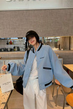 Long Sleeve Sky Blue Colors Baseball Jacket