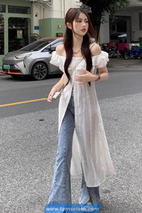 Casual Slash Neck Lace Patchwork Midi Dress