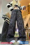 Loose Floral Pattern Corduroy Pants