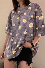 Loose Tie Dye Daisy Pattern Shirts