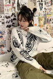 Long Sleeve Creative Ripped Knitted Sweater