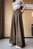 Loose Wide Leg Elegant Button Office Pants