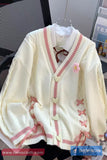 Long Sleeve Cute V-Neck Daisy Cardigan Sweater