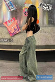 High Waist Wide Leg Retro Jeans Pants