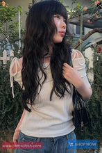 Short Sleeve Rope Ties Slash Neck Casual Slim Shirts