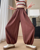 Loose Cotton Linen Lantern Sweatpants