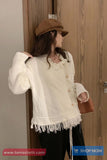 Long Sleeve Retro Tassel Style Cardigan Sweater
