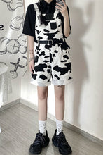 Loose Cow Pattern Short Jumpsuit