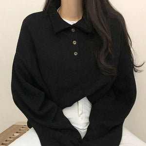 Long Sleeve Loose Collar Shirt