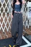 Denim Tie Crop Top – Modern Chic Everyday Statement Top
