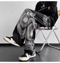 Elastic Waist Cylinder Pattern Men Pants