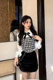 Long Sleeve Cute Bow Lace Blouse Shirt