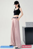 High Waist Casual Long Office Pants With Belt