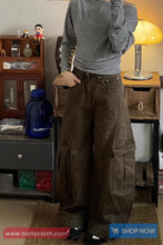 High Waist Wide Leg Cargo Pockets Pants