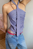 Looking for a stylish summer top? This striped halter crop top combines comfort, a flattering fit, and a clean minimalist aesthetic—perfect for casual wear and effortless everyday style.Looking for a stylish summer top? This striped halter crop top combines comfort, a flattering fit, and a clean minimalist aesthetic—perfect for casual wear and effortless everyday style.