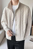 Long Sleeve Retro Knitted Warm Cardigan Men Sweater