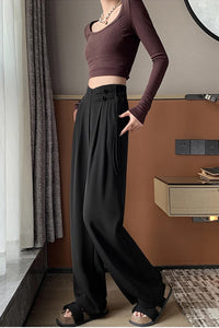 High Waist Elegant Tie Office Pants