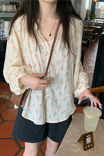 Loose Sweet Floral Blouse Shirts