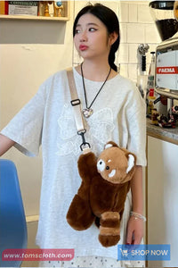 Casual Cute Doll Panda Shoulder Bag