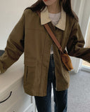 Long Sleeve Retro Style Collar Jackets