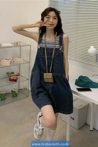 Loose Casual Pockets Denim Jumpsuit
