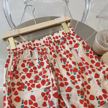 Strawberry Printed Basic Homewear Shorts Pants