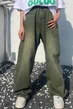 Loose Vintage Green Jeans Pants